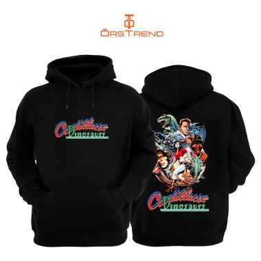 Cadillac Dinasours Baskılı Unisex Kapşonlu Sweatshirt