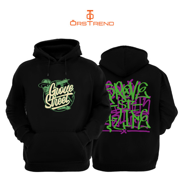 Grove Street Baskılı Unisex Kapşonlu Sweatshirt