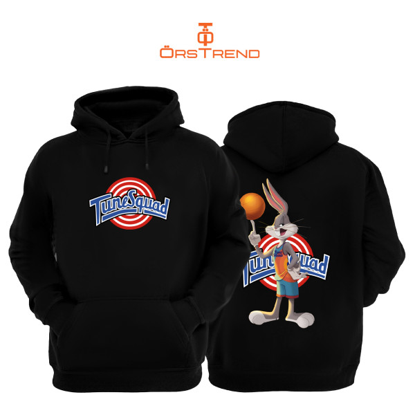 SpaceJam Bugs Bunny Baskılı Unisex Kapşonlu Sweatshirt