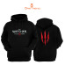 Witcher 3 Baskılı 3 İplik Unisex Siyah Kapişonlu Sweatshirt