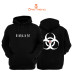 Biohazard Baskılı Unisex Kapşonlu Sweatshirt