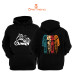 Gamer Baskılı 3 İplik Unisex Siyah Kapişonlu Sweatshirt