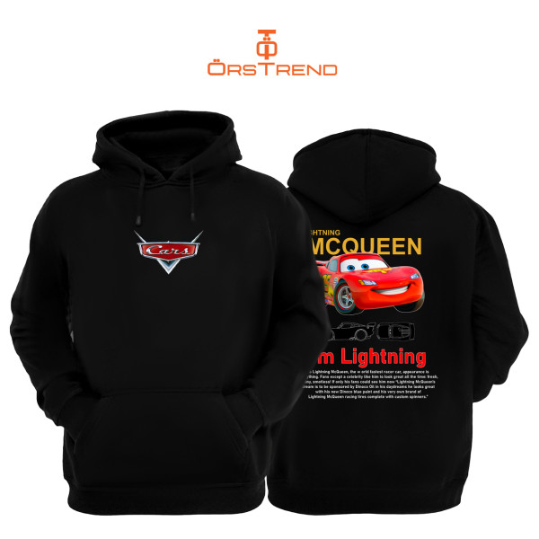 Cars Lighting McQueen Baskılı Unisex Kapşonlu Sweatshirt