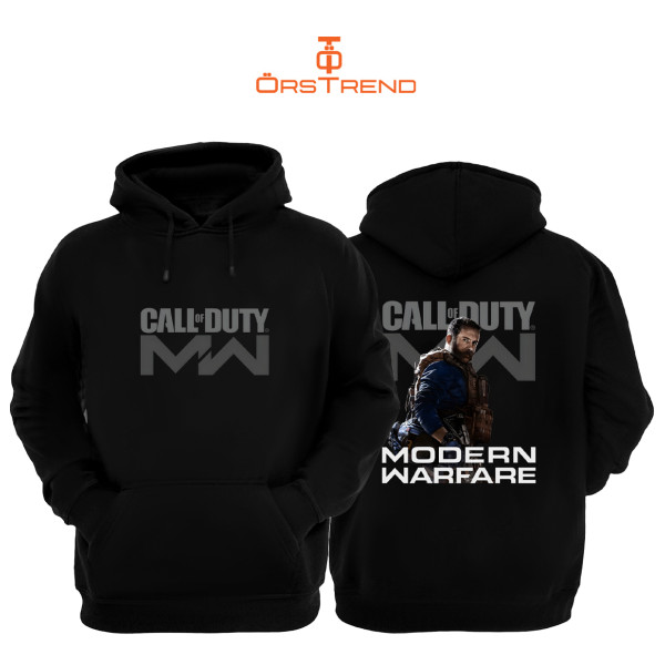 Call of Duty Modern Warfare  Unisex Siyah Kapişonlu Sweatshirt 3 Iplik