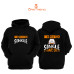 Single 3 Iplik Unisex Siyah Kapişonlu Sweatshirt