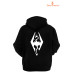 Skyrim Elder Scrolls Baskılı 3 Iplik Unisex Siyah Kapişonlu Sweatshirt