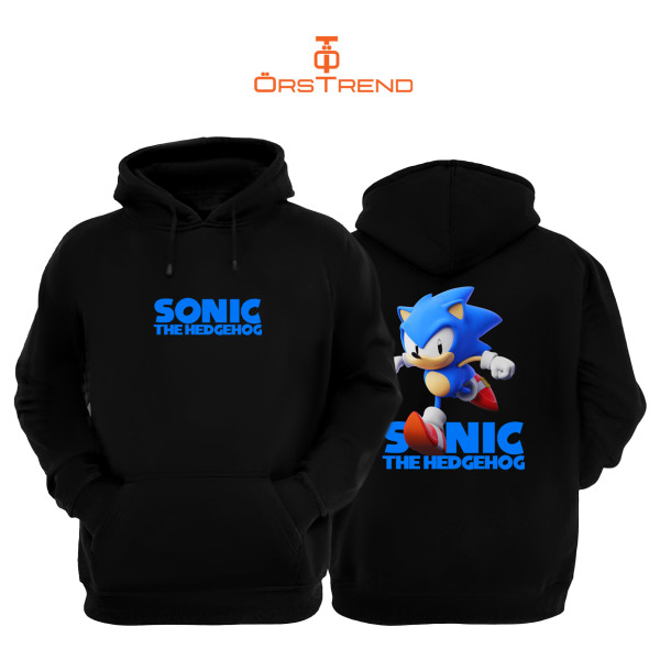 Sonic Baskılı Unisex Kapşonlu Sweatshirt