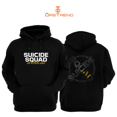 Suicide Squad : Kill the Justice League Baskılı 3 Iplik Unisex Siyah Kapişonlu Sweatshirt