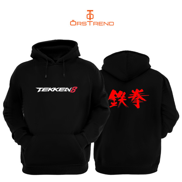 Tekken 8 3 Iplik Unisex Siyah Kapişonlu Sweatshirt