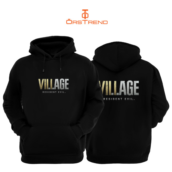 Resident Evil Village  Unisex Siyah Kapişonlu Sweatshirt 3 Iplik