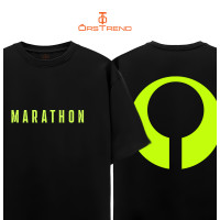 Marathon Baskılı Oversize Tişört