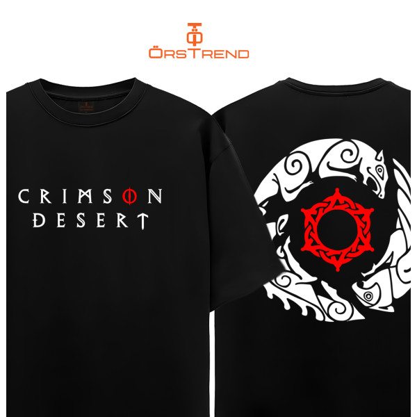 Crimson Desert Baskılı Oversize Tişört