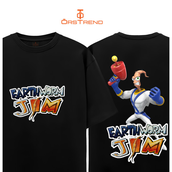 Earth Worm Jim Baskılı Oversize Unisex Tişört