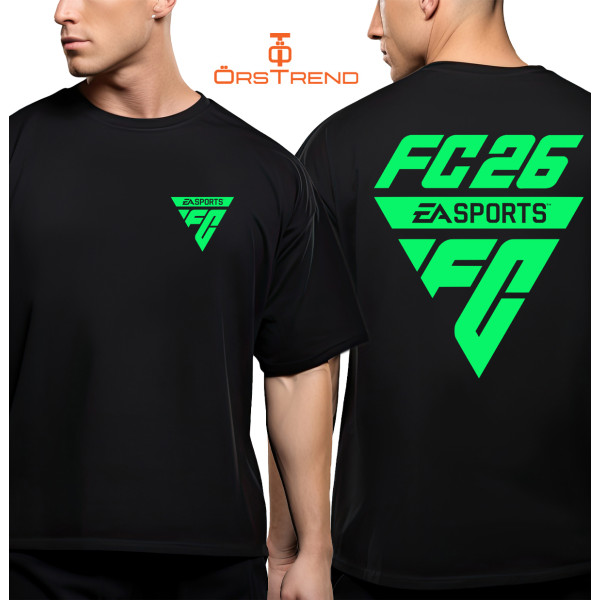 FC 26 Baskılı Oversize Unisex Tişört