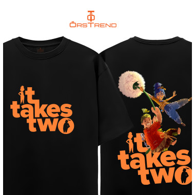 İt Takes Two Baskılı Oversize Unisex Tişört