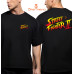 Street Fighter Basklılı Oversize Tshirt